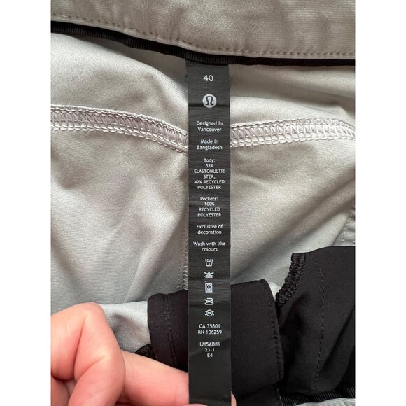Lululemon Mens Light Gray ABC Pants Size 40 With Back & Front Pockets - Comfy - Picture 6 of 11